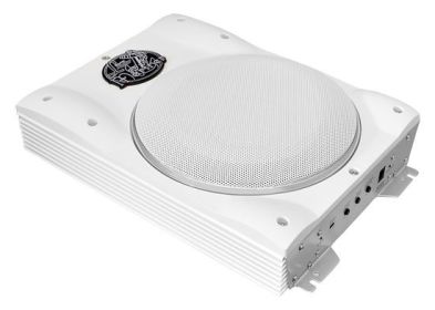 Lanzar Marine Low-Profile 8â€ Amplified Enclosure (White)
