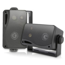 Pyle Marine 3-Way Box Speakers with 3.5â€ Woofer (Black)