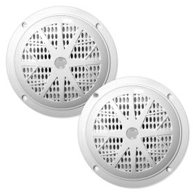Pyle Marine 5.25â€ Dual Cone Speakers (White)
