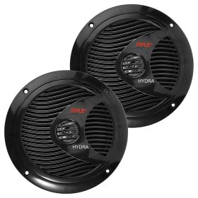 Pyle Marine 6.5â€ Dual Cone Speakers (Black)