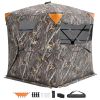Hunting Blind, 270Â° See Through Ground Blind, 2-3 Person Pop Up Deer Blind for Hunting with Carrying Bag, Portable Resilient Hunting Tent