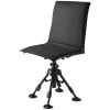 Hunting Chair, 360Â° Silent Swivel, Foldable Portable Blind Chair, Heavy-Duty Steel Frame Ground Stool Seat,with Seat Cover, Anti-Sink Feet