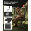 Hunting Chair, 360Â° Silent Swivel, Foldable Portable Blind Chair, Heavy-Duty Steel Frame Ground Stool Seat,with Seat Cover, Anti-Sink Feet