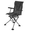 Hunting Chair, 360Â° Silent Swivel, Foldable Portable Blind Chair, Heavy-Duty Steel Frame Ground Stool Seat, with Armrests, Adjustable Carry Strap